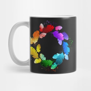 Multicolored Feathers Mug